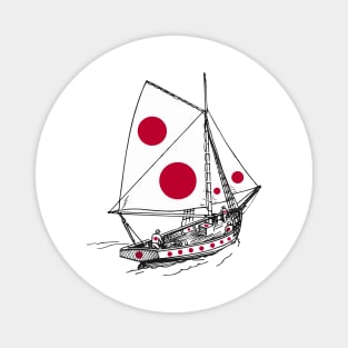 Vintage Japan Ship Sailor Team of Japanese Pride | Support Japan Culture Magnet